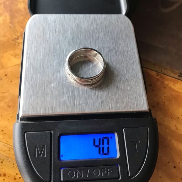 Sterling Silver Cross Band Ring Size 6 - Picture 6 of 9